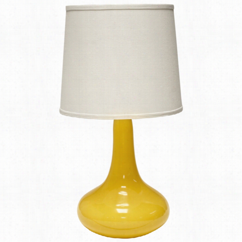 Contemporary Gene Yellow Cearmic Teardrop Haeger Potteries Table Lamp