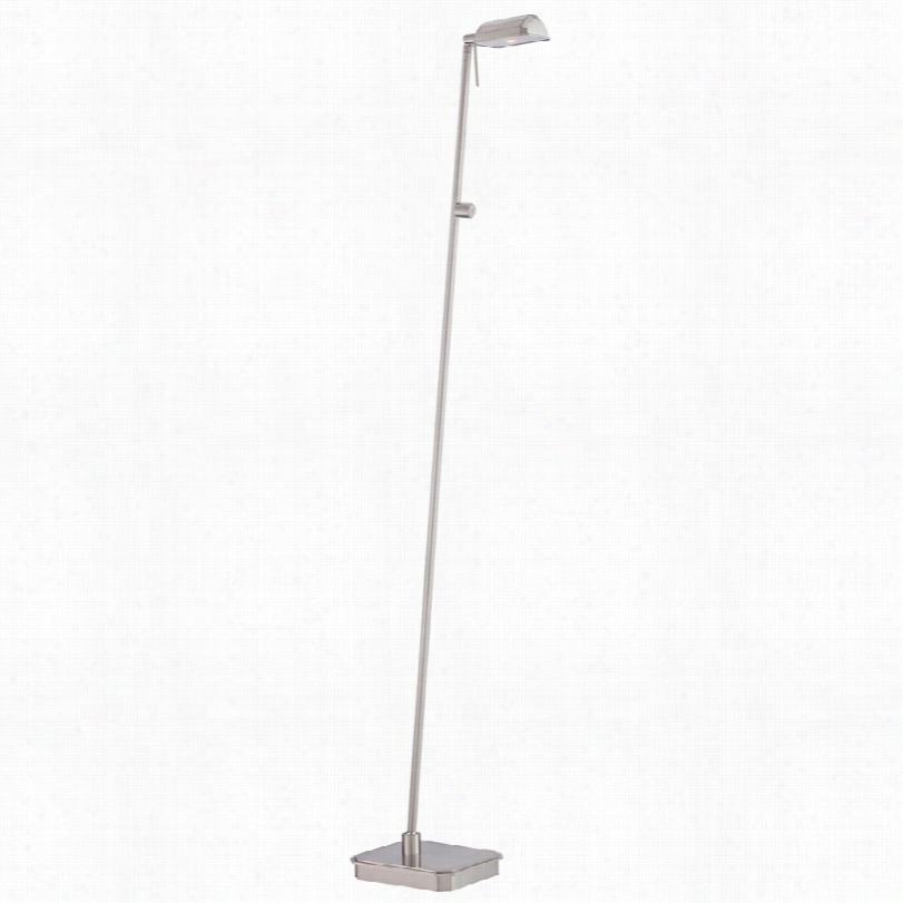 Contemporary George Kovacs Kress Brushed Nickel Modern Led Floor Lamp