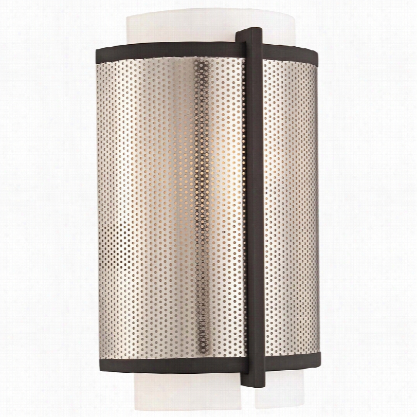 Contemporary George Kpvacs Aminly Mesh  Nickel 12_inch-h Wa Ll Sconce