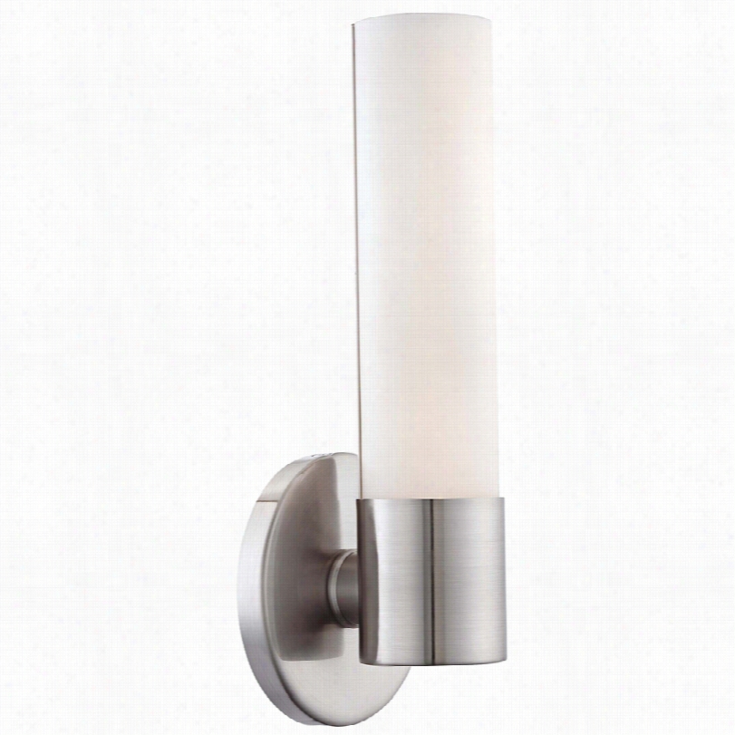 Contemporary George Kofacs Sabe R Brushed Nickel Led 12-inch-h Sconce