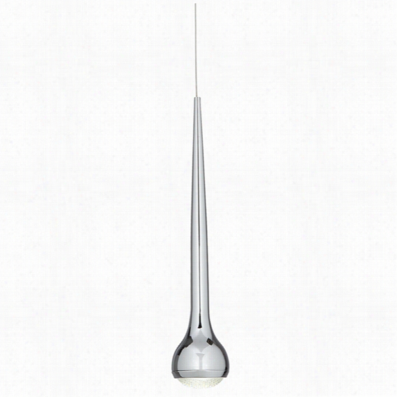 Contemporary Gia Chrome 3 1/2-inch-w Possini Euro Led Mini Pendant Light