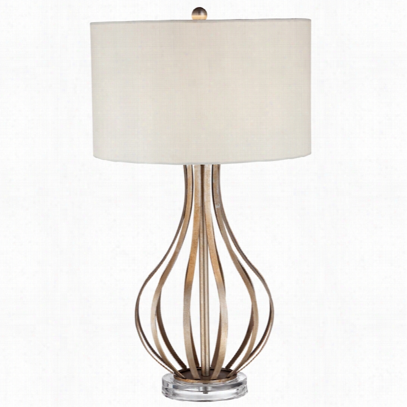 Contemporary Haydeno Pen Gourd Gold 26 1/2-inch-h Table Lamp