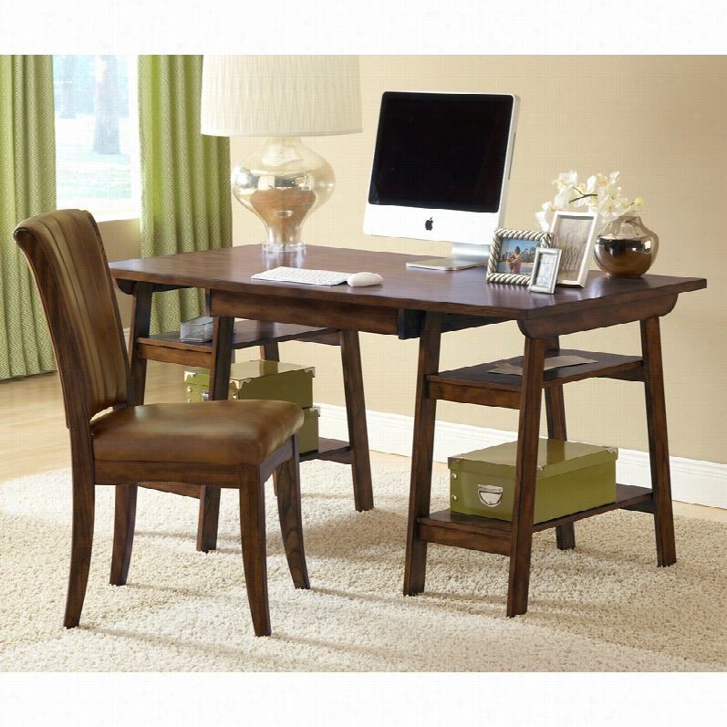 Contemporary Hillsdale Park 2-piece Glen Cherry Desk And Chair Set