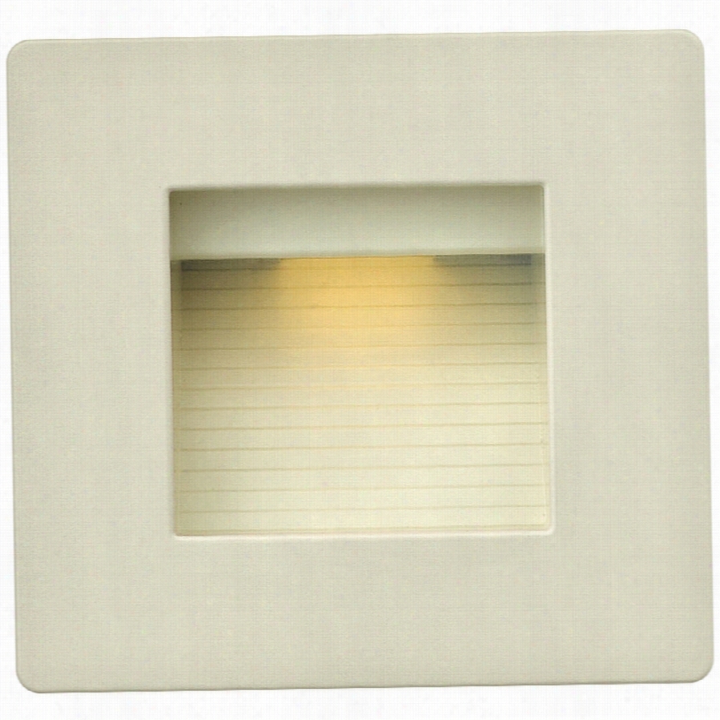 Contemporar Y Hinkley Luna Light Almond 4 1/2-inch Square Led Step Light