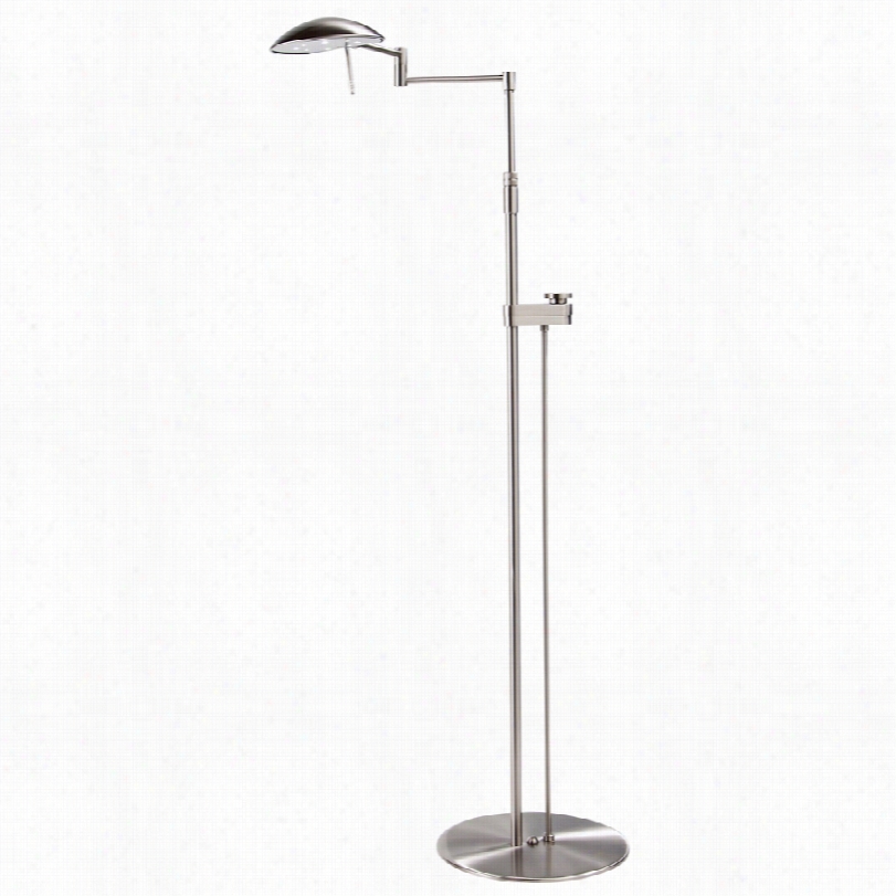 Contemporary Holtkoetter Bernie Series Nickel Solid B Rass Floor Lamp