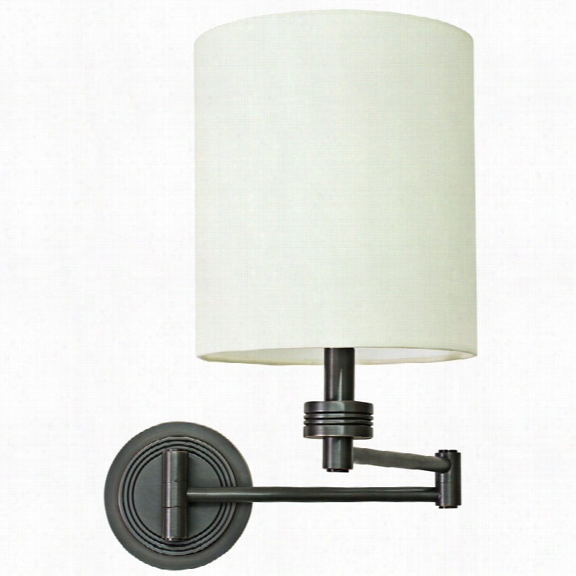 Contemporary House Of Troy Ribbed Oil Rubbd Bronze Swing Arm Wall Lamp