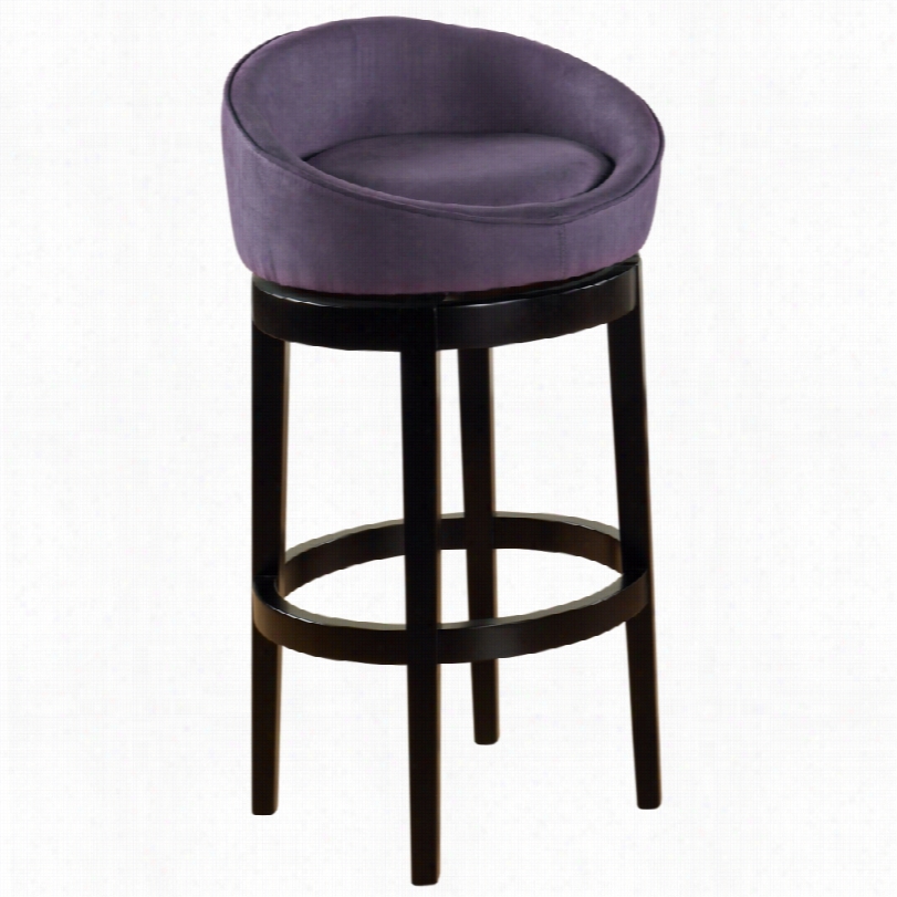 Contemporafy Igloo Eggplant Modern 30-inch Swivel Contrary Stool