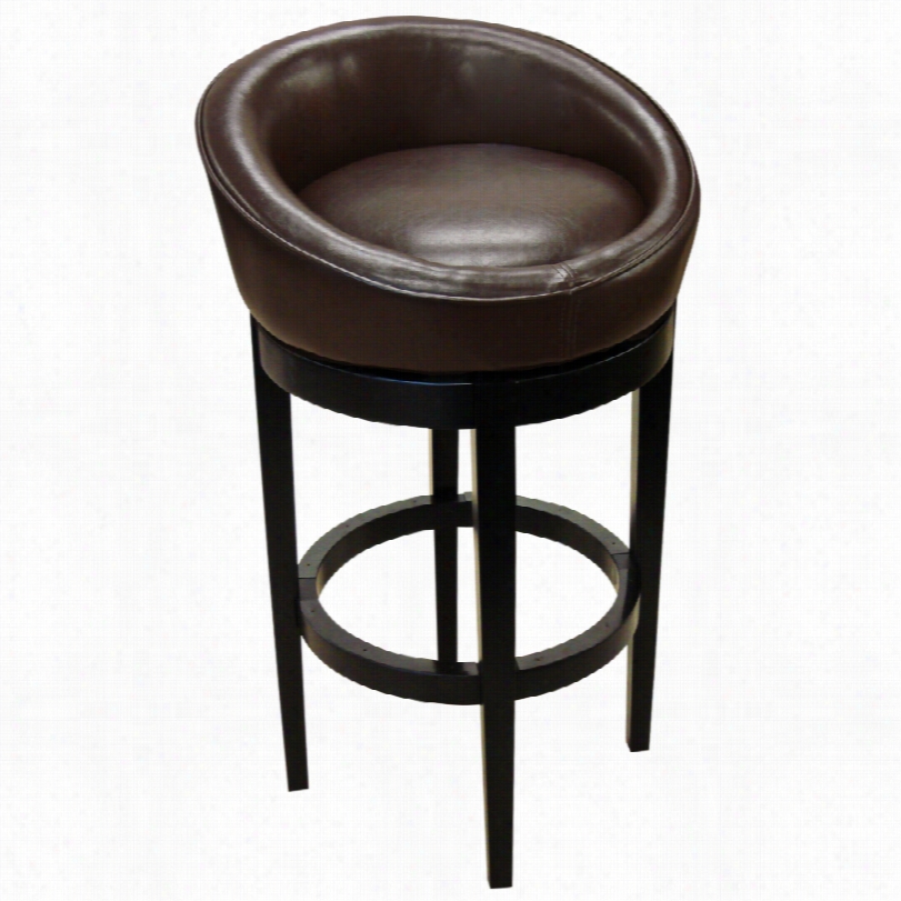 Cohtemporary Igloo-kd Brown Leatherette 30-inch Barstool