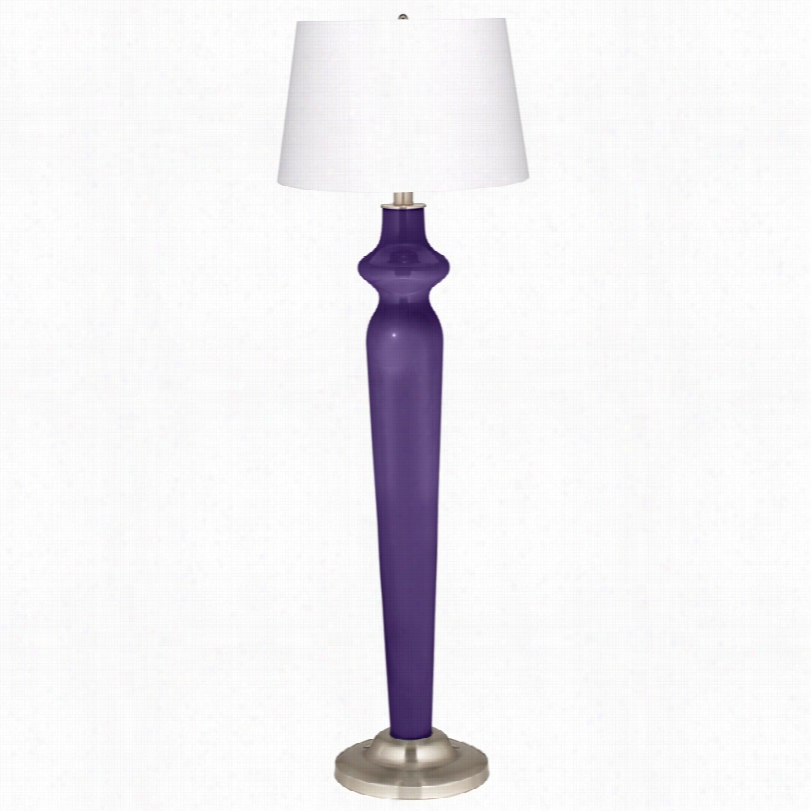 Contemporary Izmir Purple Glass Lid0 60-inh-h Oclor Plus Fl Or Lamp