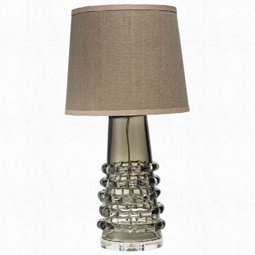 Contemporray Jaie Young  Tall Taupe Glass Ribbon 24-inch-h Table Lamp