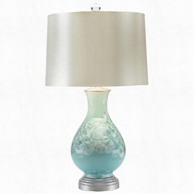 Contemporary John Richard Blue Pearled Porcelain 30-inch-h Table Lamp