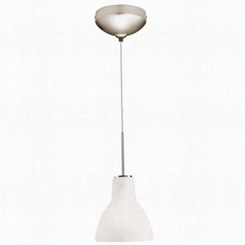 Contemporary Juno Opal Glass Rlm Shade 5 1/2-inch-w Halogen Mini Pendant