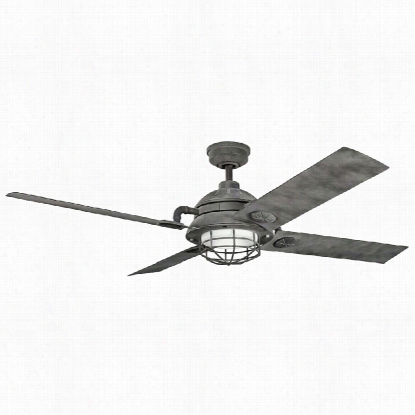 Contemporary Kichler Maor Weathered Zinc 65-nicyled Ceiling Fan