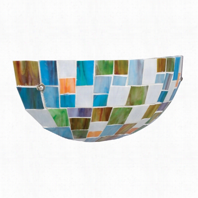 Contemporary Kichler Multi-color Mosaic Glass 5 1/2-inch-h Wall Sconce