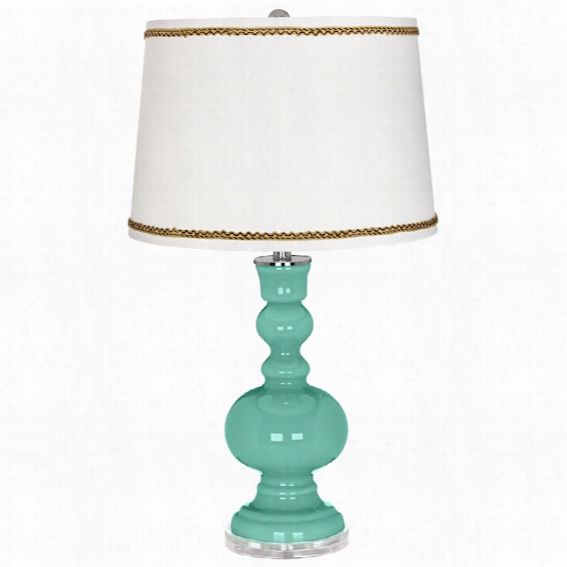 Contemporary Larchmere Apothecary Tabpe Lamp With Twist Scroll Trim