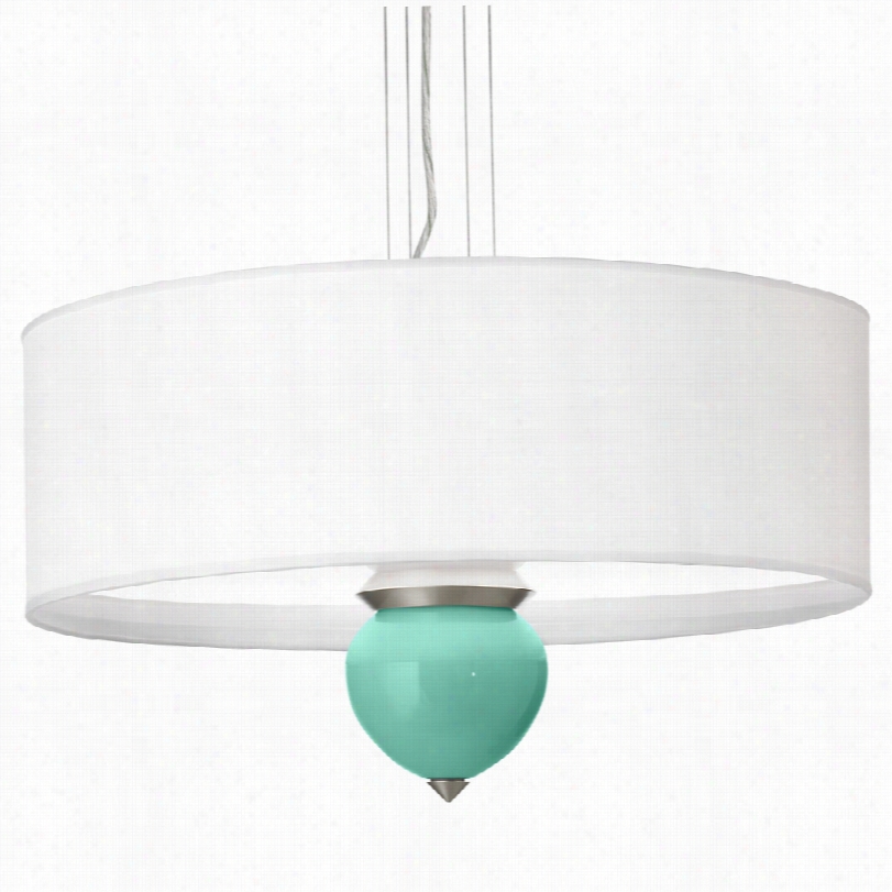 Contemporary Larchmere Green Cleo Glass 24-inch-w Penda Nt Chandelier