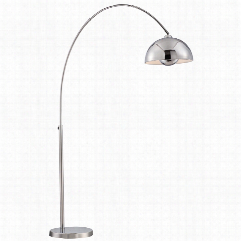 Contemporary Lite Source Romeo Chrome Adjustable Arch Floor Lamp