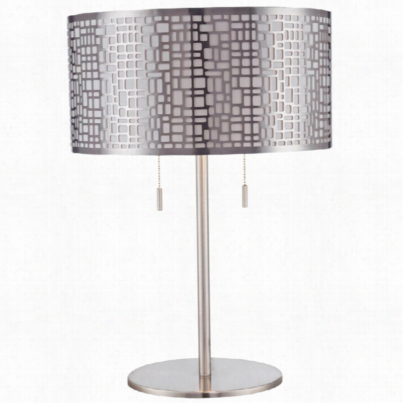 Contemporary Lite Source Torre Brushed Steel 22-inch-h Modern Table Lamp