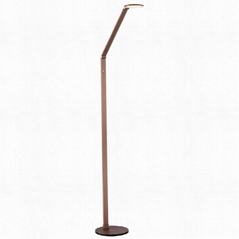 Contemporary Magnum French Bronze Possini Eur Led Task Floor Lamp