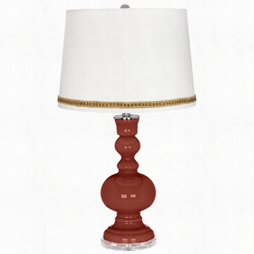 Contemporary Marsala Apothecary 30-inch-h Twble Lamp With Braid Trim