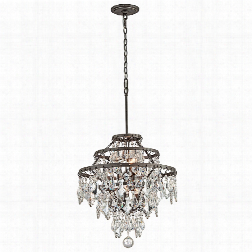 Contemporary Meriage 6-light Mercury Plated Crys Tal Appendix