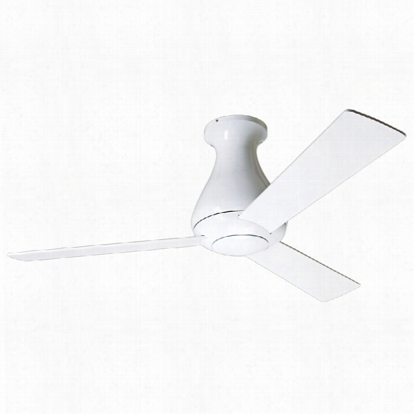 Contemporary Modern Fan Altus Hugger Ceiling Fan -- 52&uot;" Gllss White