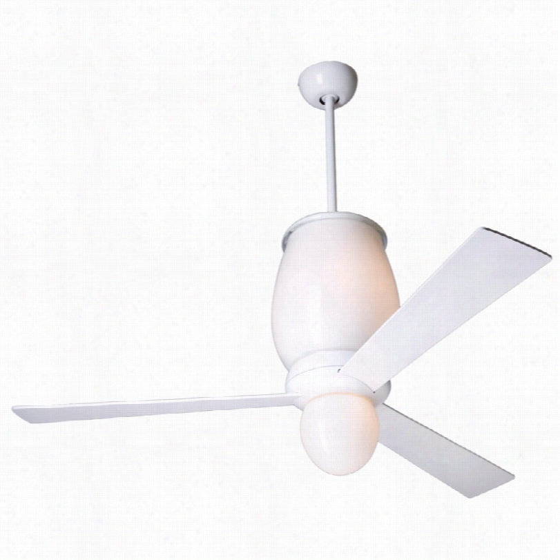 Contemporary Modern Fan Lumina Light Ceiling Fan - 52&quo;" Gloss White