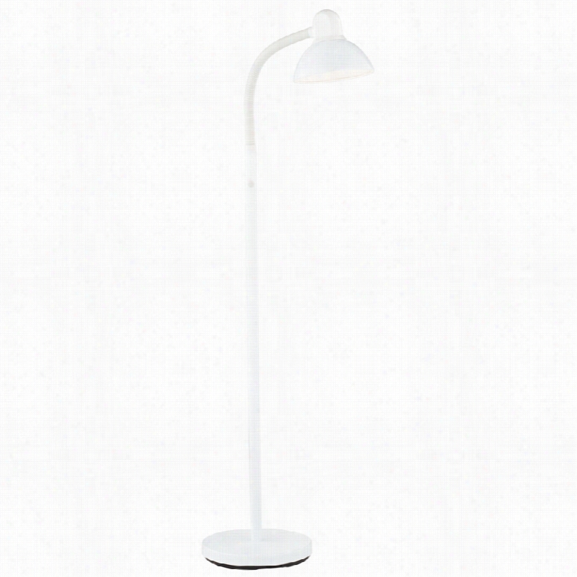 Contemporary Modern White Gooseneck Floor Lamp