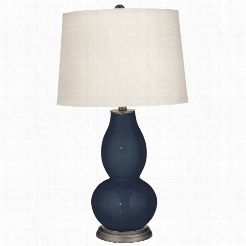 Contemporary Navalb Lue Double Gourd 29 1/2i-nch-h Table Lamp