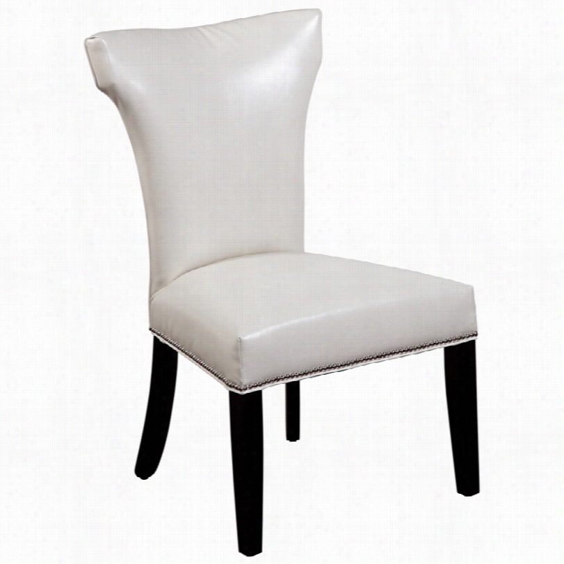 Contemporary Nelson Ivory Vinyl Shaped 38-inch-h Parsons  Chair