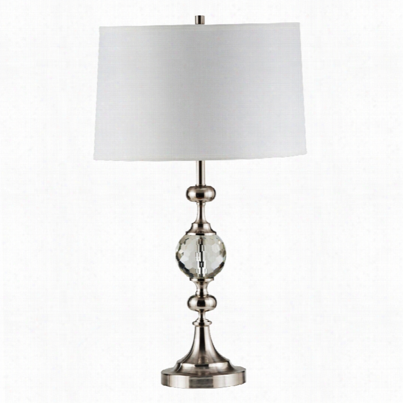 Contemporary Nova Regent Arms Brushed Nickel 28-inh-h Table Lamp