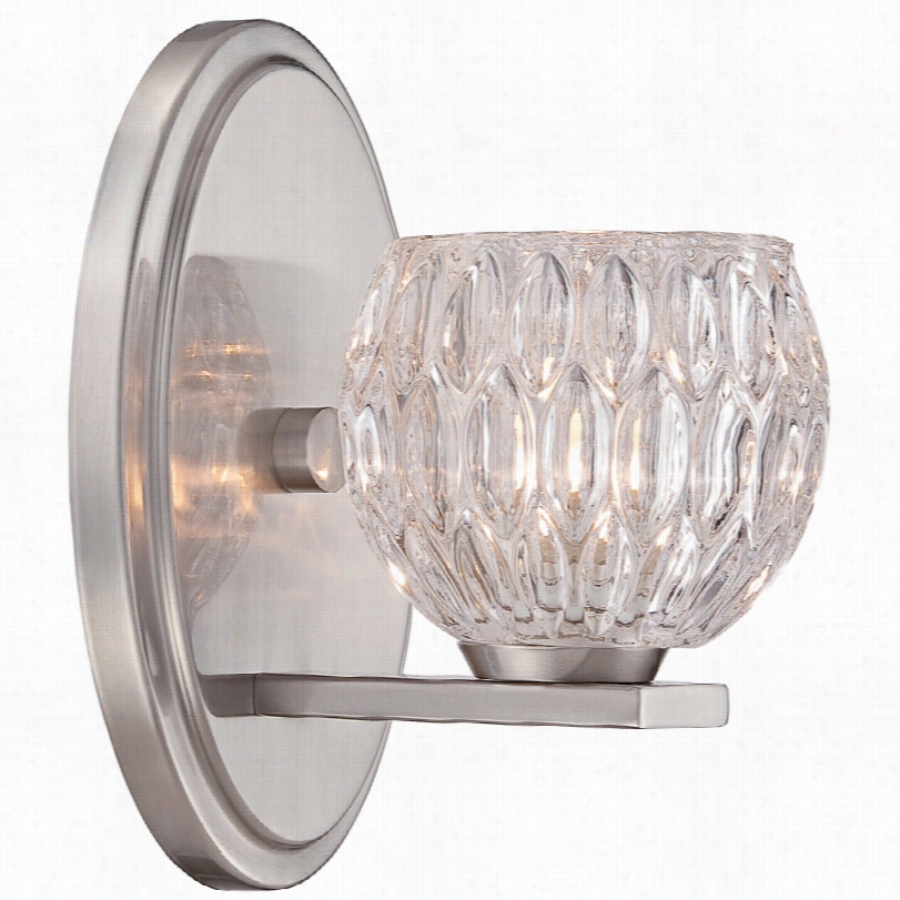 Contemporary Oddesa Satin Platinum 8-inch-h Wall Sconce