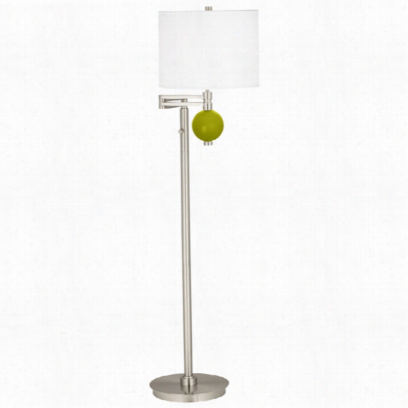 Contemporary  Olive Grreen Niko 58-nch-h Swing Arm Floor Lamp