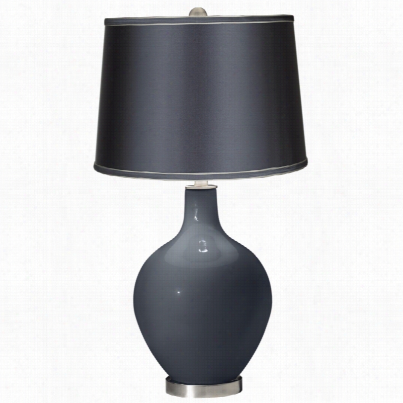 Contemporary Exterior Space Glass With Drum Shade Ovo Table Lamp