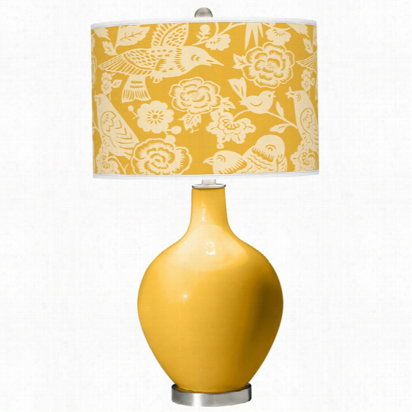 Contrmporaryy Ovo  Goldenrod Aviary 28 1/2--inch-h Table Lamp