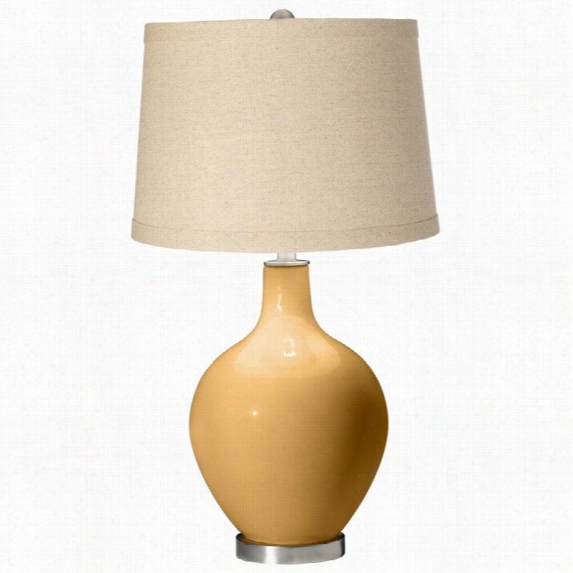 Contemporary Ovo Harvest Gold Glas 28 1/2-inhc-h Color Pus Table Lamp