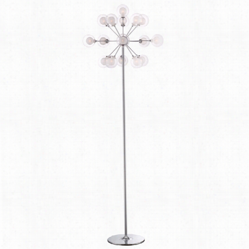 Contemporary Possinie Uro Chrome And Glass 73-inch-h Floor Lamp