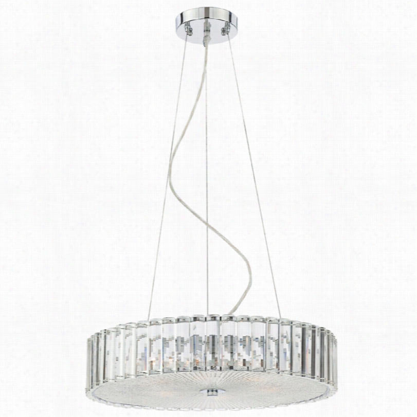 Contemporary Possini Euro Acquit Glass Fluted 18 3/4-inch-w Chandelier