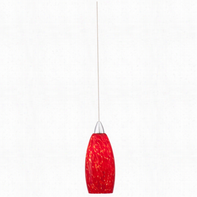 Contempoary Possini Euro Led Red Art  Glas Mini Pendant Light