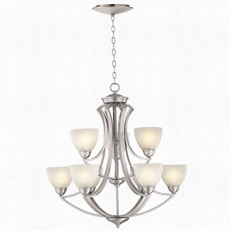 Contemporar Possini Euro Milbudy 9-light Chandelier With Lled Canopy