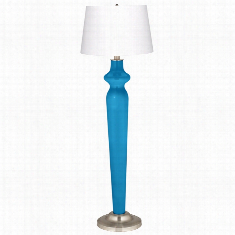 Contemporary River Blue Lodo 60-inch-h Color Plus Flooor Lamp