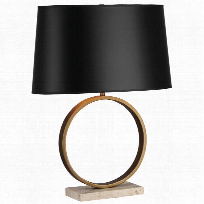 Contemporary Robert Abbey  Logan Aged Brass Black 24 1/2-inch-h Table Lamp