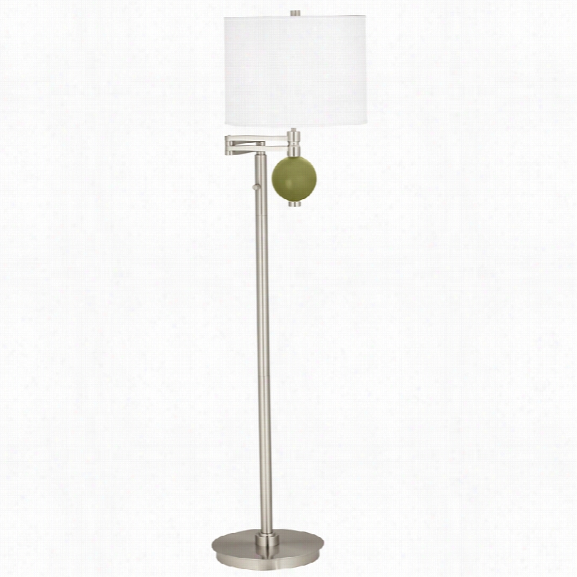 Contemporary Rural Green Niko 58-inhc-h Swing Arm Floor Lamp