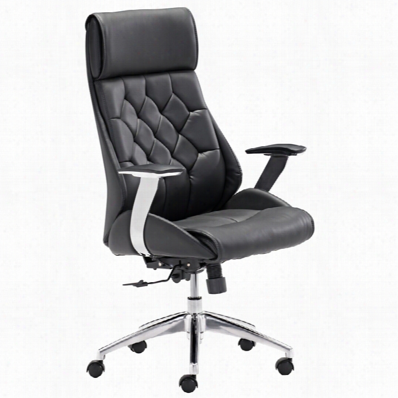 Contempporary Samantha Adjustable Black 28 3/4-inch-w Office Chair