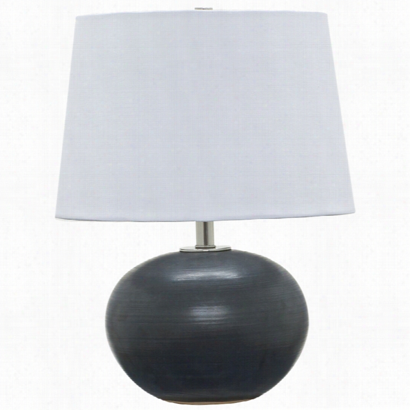 Contmeporary Scatchard Matte Black Make Full Stneware 17-inch-h T Able Lamp