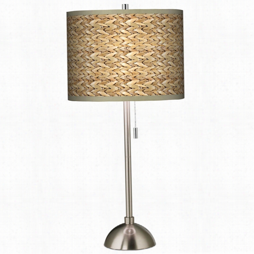 Contemporary Seargass Giclee Art Drum Shade 28-inch-h Table Lamp