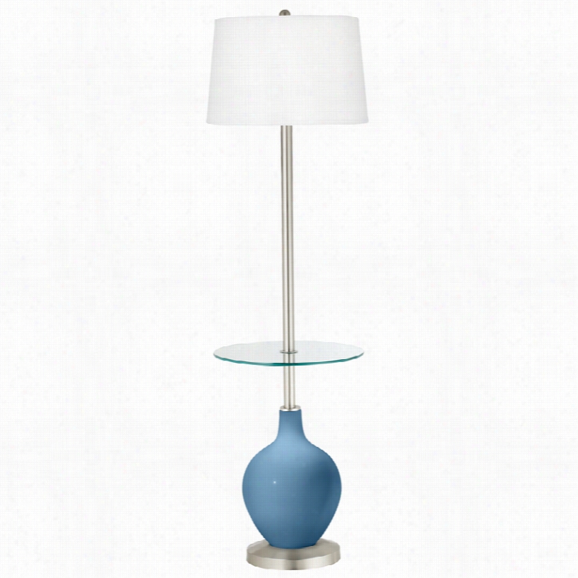 Contemporary Secure Blue Small Trough Table 59i-nhc-h Ovo Floor Lamp