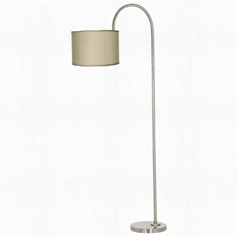 Contemporary Sesame Textured Silk 68-inch-h Arc Tempo Overthrow Lamp