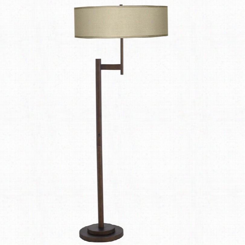 Conemporary Sesame Textured Silk Shade 62 1/2-inch-h Floor Lamp