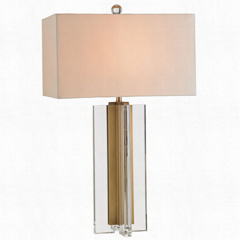 Contemlorar Skye C Lear Crystal And  Brass Curr Ey And Company Table Lamp